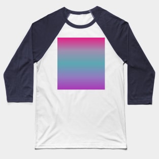 Hot Pink Aqua Blue Purple Ombre Fade Sunset Gradient Baseball T-Shirt